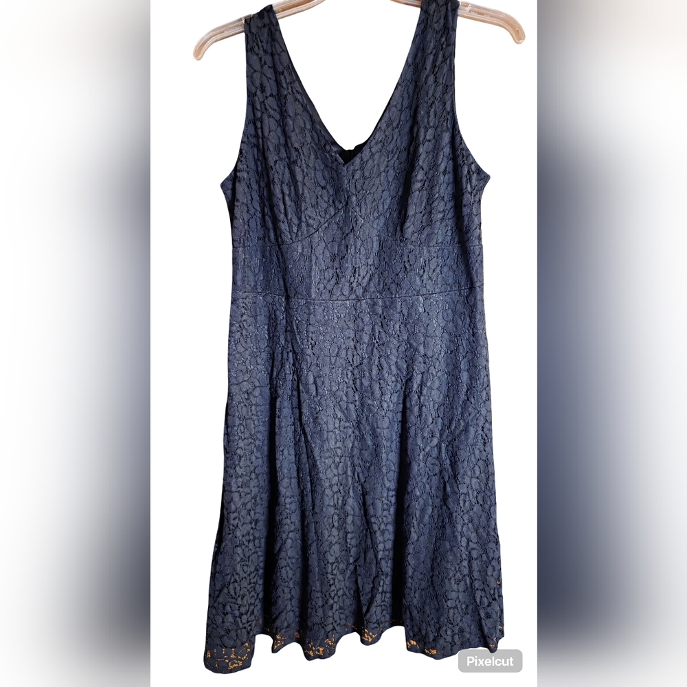 B.i.g.a.y.c.d.a Black Floral Lace Sleeveless Dress Women’s 16W